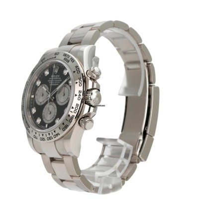Rolex Daytona Cosmograph Daytona Wei Gold Ref 126509 Schwarz Diamant Stickers