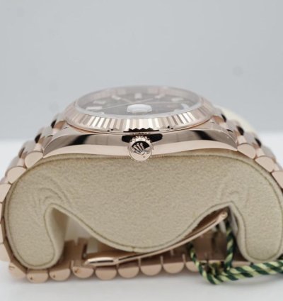 Rolex Day-date 40 Chocolate Baguette 2024 Neu Everose Full Set