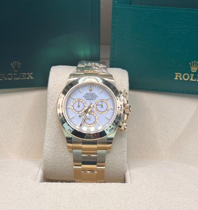 Rolex Daytona Cosmograph Daytona White Dial Full Yellow Gold