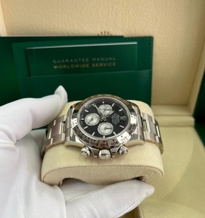 Rolex Daytona Cosmograph Daytona White Gold Black And Steel Index Dial Oyster Bracelet 126509