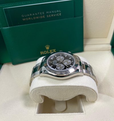 Rolex Daytona Cosmograph Daytona White Gold Black And Steel Index Dial Oyster Bracelet 126509