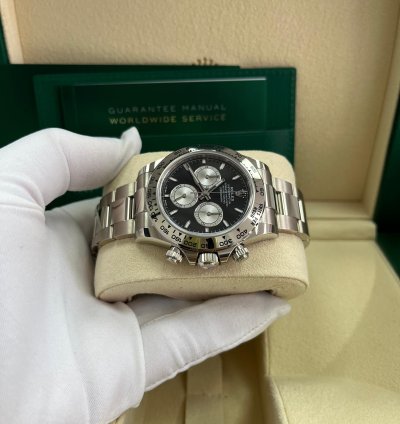 Rolex Daytona Cosmograph Daytona White Gold Black And Steel Index Dial Oyster Bracelet 126509