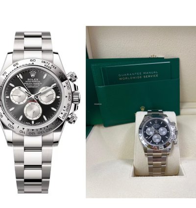 Rolex Daytona Cosmograph Daytona White Gold Black And Steel Index Dial Oyster Bracelet 126509