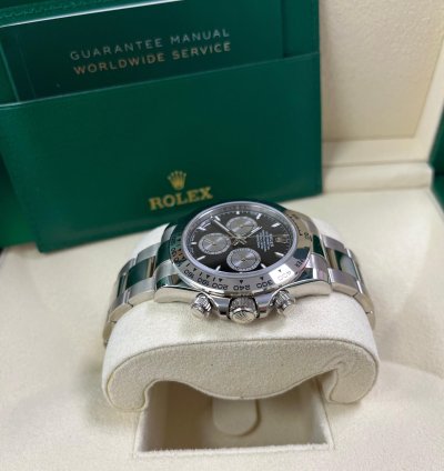 Rolex Daytona Cosmograph Daytona White Gold Black And Steel Index Dial Oyster Bracelet 126509