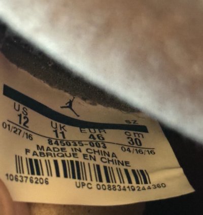 Air Jordan 5 Retro Og Metallic 2016 Men Shoes - Size 12