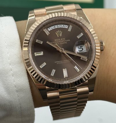 Rolex Day-date 40 Chocolate Diamonds Dial