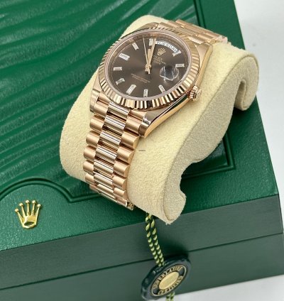Rolex Day-date 40 Chocolate Diamonds Dial