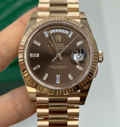 Rolex Day-date 40 Chocolate Diamonds Dial