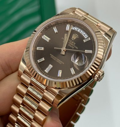 Rolex Day-date 40 Chocolate Diamonds Dial