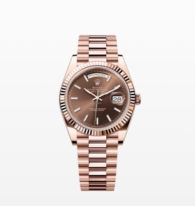 Rolex Day-date 40 Chocolate Index Dial Unworn