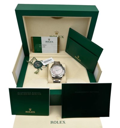 Rolex Daytona Cosmograph Daytona White Gold Mother Of Pearl Dial Diamonds Men