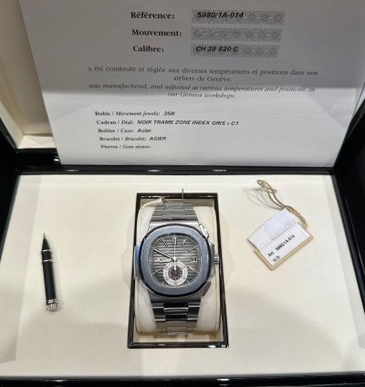 Patek Philippe Nautilus 5980 1a-014 Chronograph Stainless Steel Grey Dial 2013