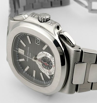 Patek Philippe Nautilus 5980 1a-014 Chronograph Stainless Steel Grey Dial 2013