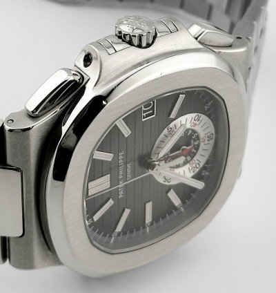 Patek Philippe Nautilus 5980 1a-014 Chronograph Stainless Steel Grey Dial 2013