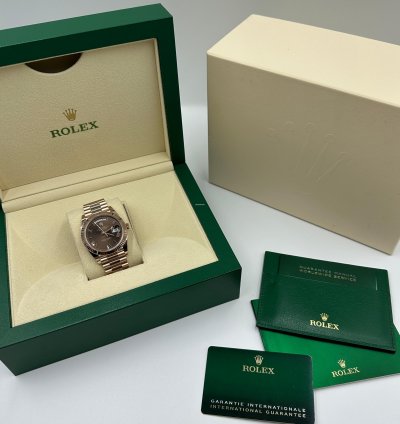 Rolex Day-date 40 Chocolate Roman Dial