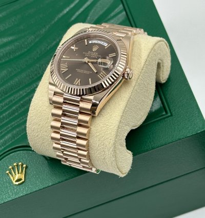 Rolex Day-date 40 Chocolate Roman Dial