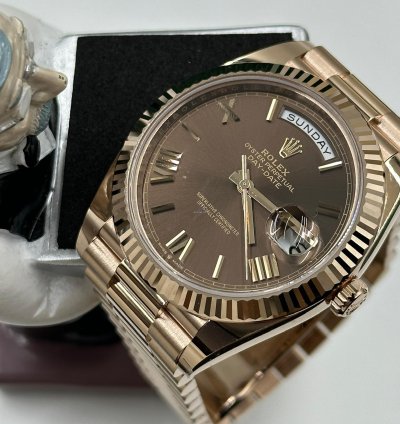 Rolex Day-date 40 Chocolate Roman Dial
