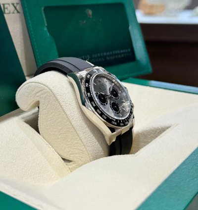 Rolex Daytona Cosmograph Daytona White Gold Silver Black Dial 2024