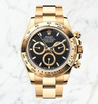 Rolex Daytona Cosmograph Daytona Yellow Gold Black Dial new Unworn