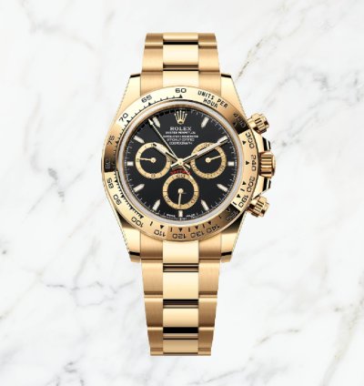 Rolex Daytona Cosmograph Daytona Yellow Gold Black Dial new Unworn