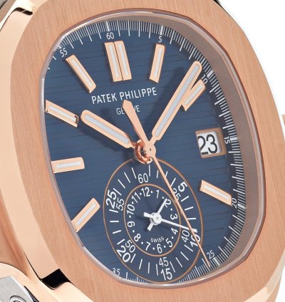 Patek Philippe Nautilus 5980 1ar-001 Chronograph Stainless Steel Rose Gold Blue Dial 2019