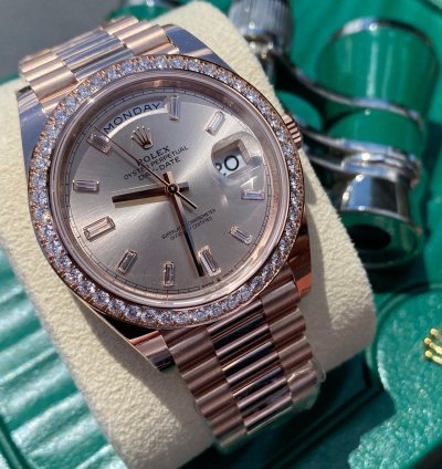 Rolex Day-date 40 Diamond Bezel Sundust
