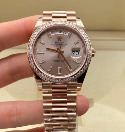 Rolex Day-date 40 Diamond Bezel Sundust