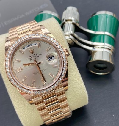 Rolex Day-date 40 Diamond Bezel Sundust