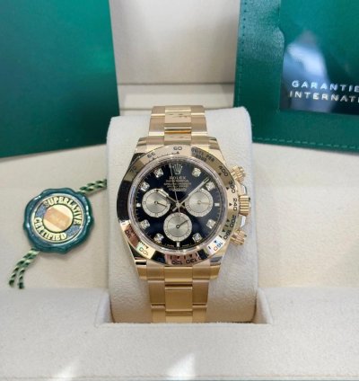Rolex Daytona Cosmograph Daytona Yellow Gold Black Diamond Dial 2023