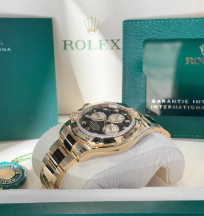Rolex Daytona Cosmograph Daytona Yellow Gold Black Diamond Dial 2023