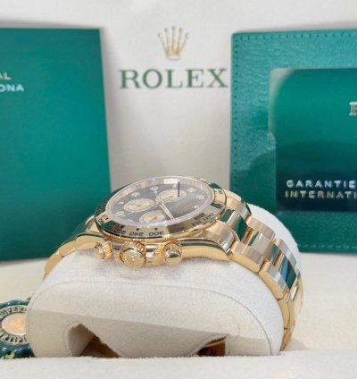 Rolex Daytona Cosmograph Daytona Yellow Gold Black Diamond Dial 2023