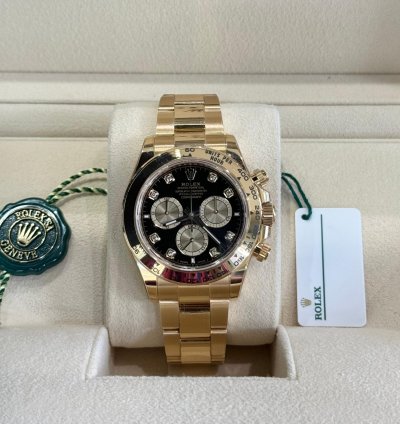 Rolex Daytona Cosmograph Daytona Yellow Gold Black Diamond Dial 2024