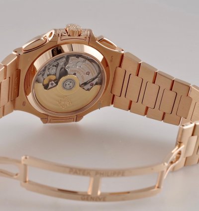 Patek Philippe Nautilus 5980 1r-001 18k Pink Gold Chronograph