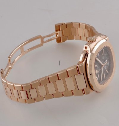 Patek Philippe Nautilus 5980 1r-001 18k Pink Gold Chronograph