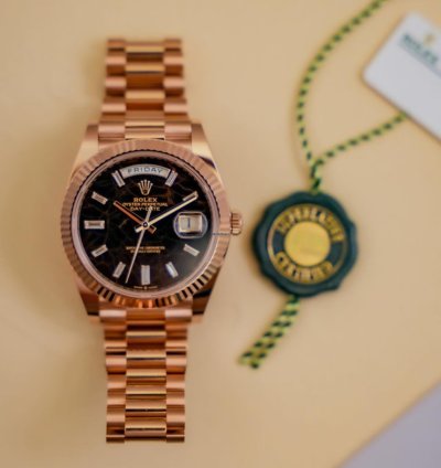 Rolex Day-date 40 Eisenkiesel - Set Complet 1er Propri Taire