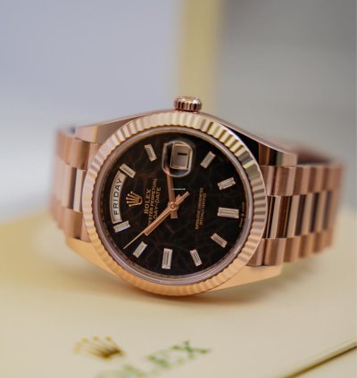Rolex Day-date 40 Eisenkiesel - Set Complet 1er Propri Taire
