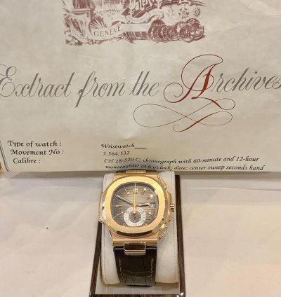 Patek Philippe Nautilus 5980 1r-001 Chocolate 2011 Extrait Archive