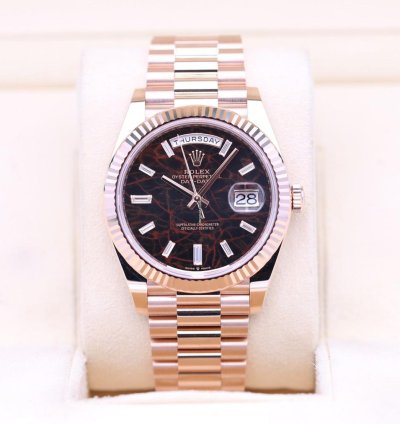 Rolex Day-date 40 Eisenkiesel 2024 Neu Everose Full Set