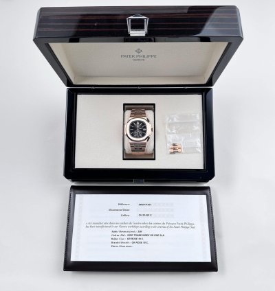 Patek Philippe Nautilus 5980 1r-001 Chronograph Date Rose Gold 2020