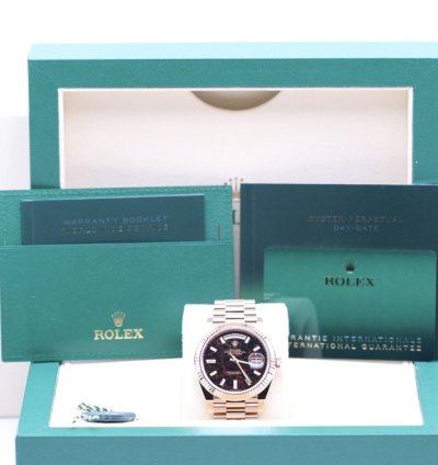 Rolex Day-date 40 Eisenkiesel 2024 Neu Everose Full Set On Stock Lagernd