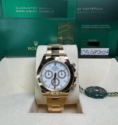 Rolex Daytona Cosmograph Daytona Yellow Gold White 2024 New
