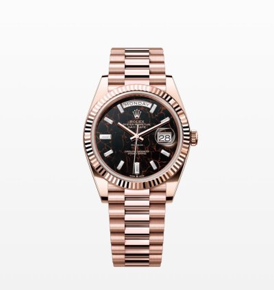 Rolex Day-date 40 Eisenkiesel Baguette Diamond Dial Unworn