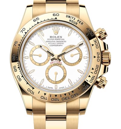 Rolex Daytona Cosmograph Daytona Yellow Gold White Dial 126508 Unworn Full Set