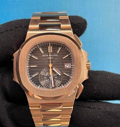 Patek Philippe Nautilus 5980 1r-001 Rose Gold Black Nautilus