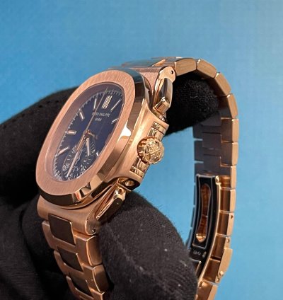 Patek Philippe Nautilus 5980 1r-001 Rose Gold Black Nautilus