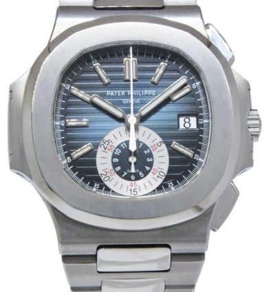 Patek Philippe Nautilus 5980 Chronograph Steel Blue Dial Watch 13 5980 1a