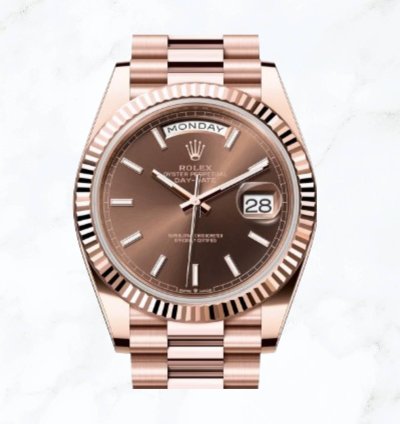 Rolex Day-date 40 Everose Gold Chocolate Dial 228235 new Unworn