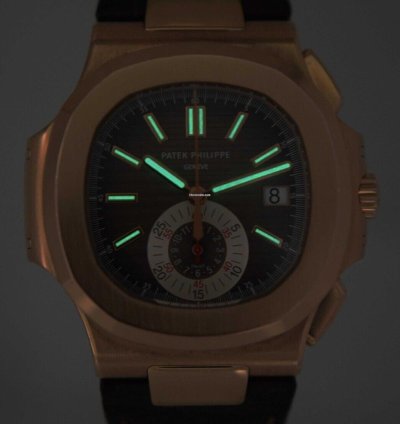 Patek Philippe Nautilus 5980 Nautilus Chronograph 18k Re Gold Chocolate Ps 10 5980r