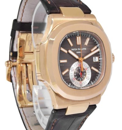 Patek Philippe Nautilus 5980 Nautilus Chronograph 18k Re Gold Chocolate Ps 10 5980r