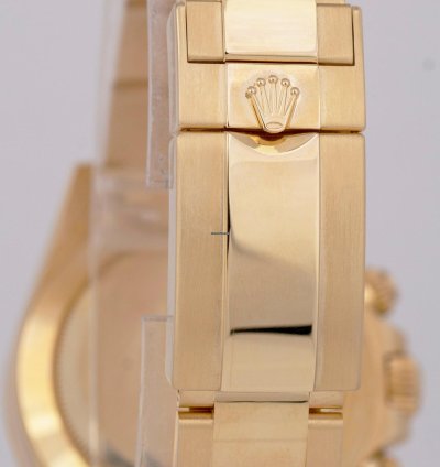Rolex Daytona Cosmograph New Buckle Gold Papers 40mm White Watch 116528 Box
